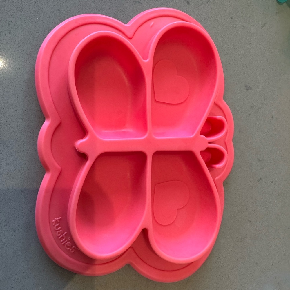 Kushies Siliplate Butterfly in Pink